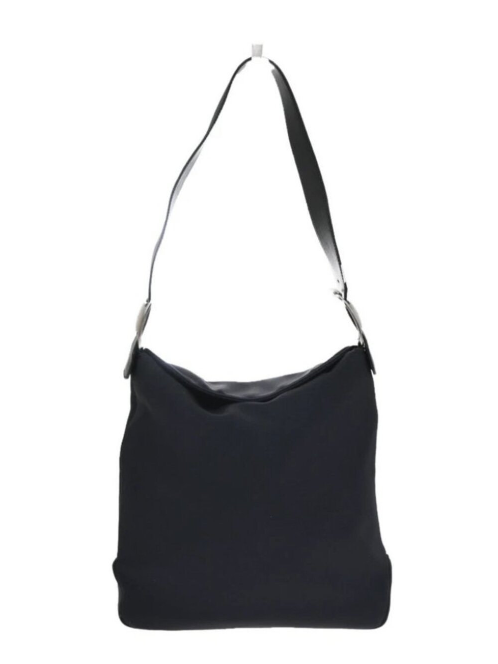 SALVATORE FERRAGAMO Logo Vara Tote Shoulder Bag Nylon Leather Black 67KD068